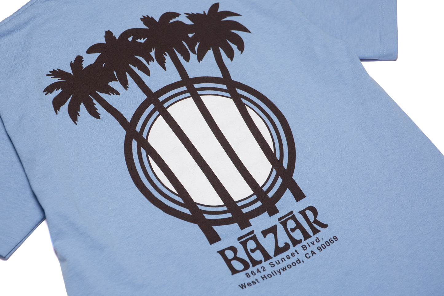 Bazar Palm SS Tee Sky Blue