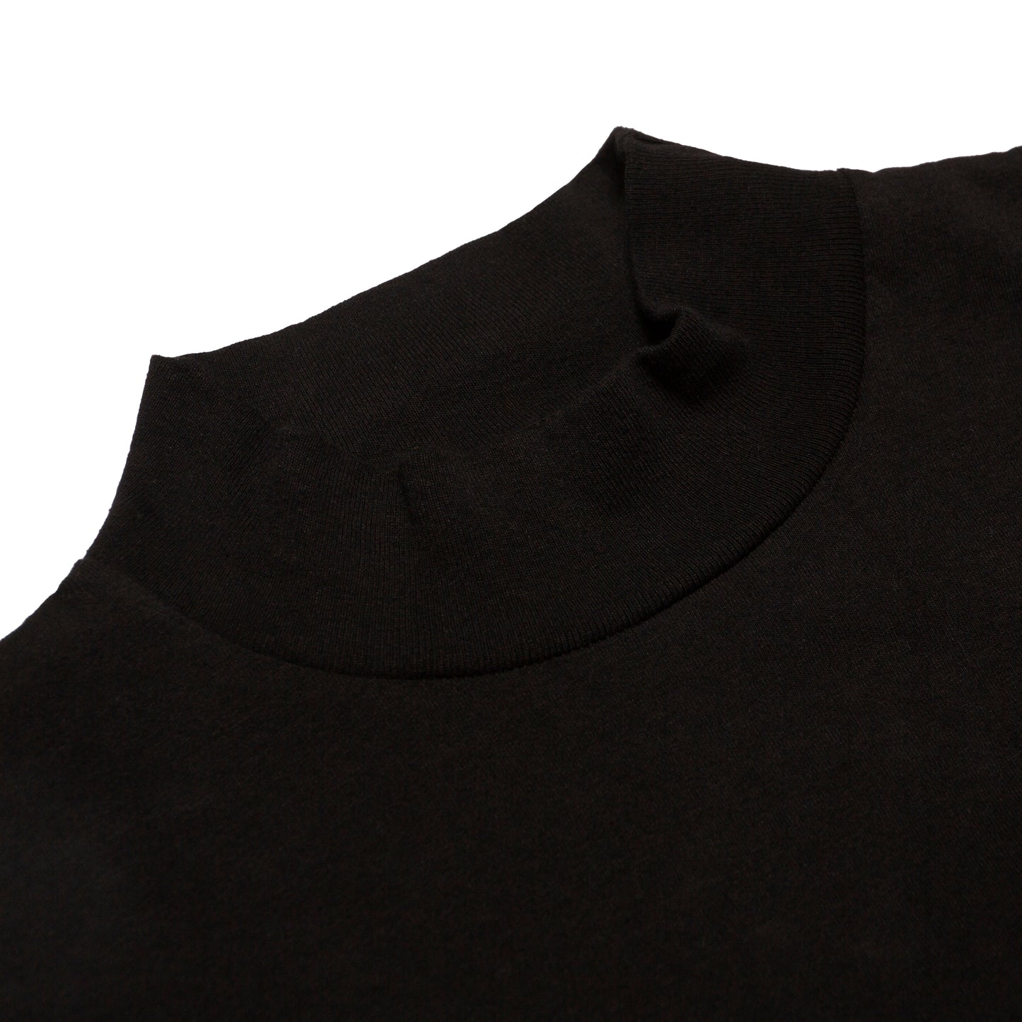 John Canoe Mock Neck LS Black
