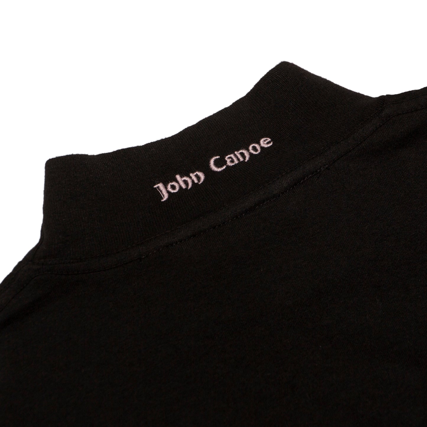 John Canoe Mock Neck LS Black