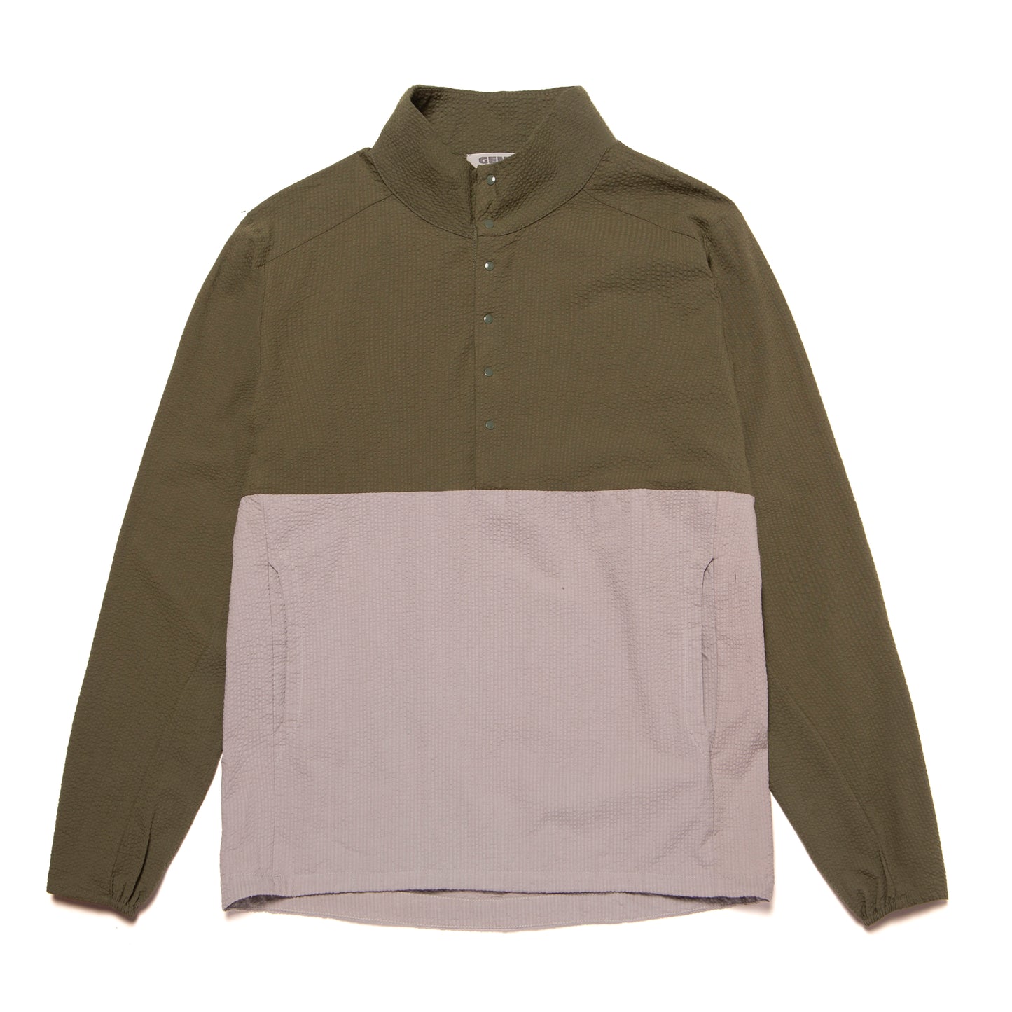 Gemini Seersucker Jacket Olive/Grey