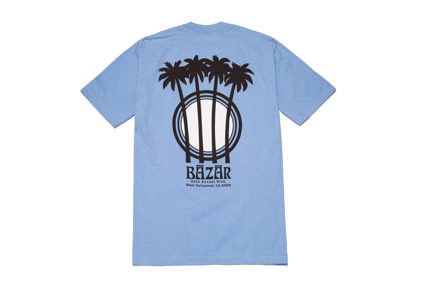 Bazar Palm SS Tee Sky Blue